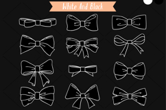 White Hand Drawn Bows | Bow Tie illustration, Ribbon Fashion Product Image 5
