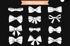 White Hand Drawn Bows | Bow Tie illustration, Ribbon Fashion Product Image 6