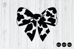 Cow Print Coquette Bow SVG, Ribbon Bow SVG, Bow SVG Product Image 1