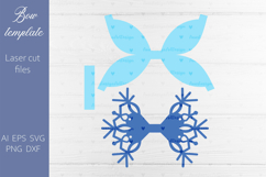 Christmas snowflake bow svg, Wihter decoration, Hair bow Product Image 2