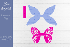 Butterfly hair bow svg, Birthday accessories Laser cut Product Image 2