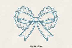 Bow Clipart SVG PNG EPS | Coquette Ribbon Illustration Product Image 1