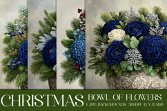 Christmas Background, Christmas Floral Bowl Backgrounds, s2 Product Image 1