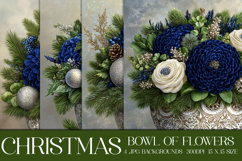 Christmas Background, Christmas Floral Bowl Backgrounds, s3 Product Image 1