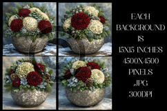Christmas Background, Christmas Red Flowers Backgrounds, s1 Product Image 2