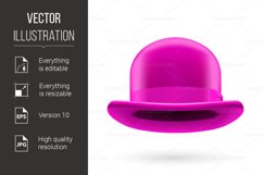 Magenta bowler hat Product Image 1