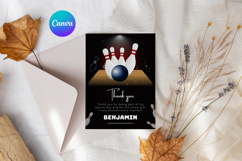 Editable Bowling Birthday Invitation Canva Template Product Image 10
