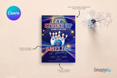 Editable Bowling Birthday Invitation Canva Template Product Image 6