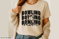 Bowling mom t shirt design unique graphic for apparel Product Image 3