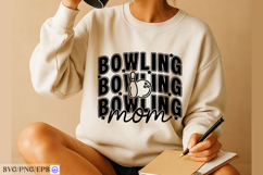 Bowling mom t shirt design unique graphic for apparel Product Image 4