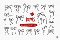 Coquette Bow SVG, Whimsical Bows Clipart PNG Product Image 1