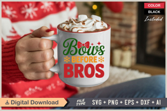 Bows Before Bros SVG | Christmas SVG | Holiday SVG | Xmas Product Image 3