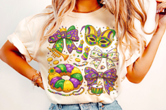 Mardi Gras Coquette Bow PNG, Fleur De Lis PNG, King Cake PNG Product Image 2