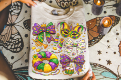 Mardi Gras Coquette Bow PNG, Fleur De Lis PNG, King Cake PNG Product Image 3