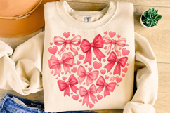 Heart Valentine Coquette Bow PNG, Valentine's Day PNG, Xoxo Product Image 3