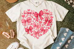 Heart Valentine Coquette Bow PNG, Valentine's Day PNG, Xoxo Product Image 4