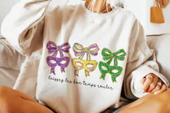 Mardi Gras Coquette Bow PNG, Laissez Les Bon Temps Rouler Product Image 2