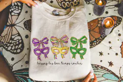 Mardi Gras Coquette Bow PNG, Laissez Les Bon Temps Rouler Product Image 3