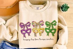 Mardi Gras Coquette Bow PNG, Laissez Les Bon Temps Rouler Product Image 4