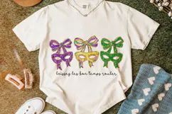 Mardi Gras Coquette Bow PNG, Laissez Les Bon Temps Rouler Product Image 5