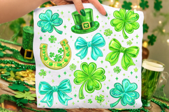 Coquette Bow St Patrick's Day PNG, Shamrock PNG, Lucky PNG Product Image 2