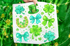 Coquette Bow St Patrick's Day PNG, Shamrock PNG, Lucky PNG Product Image 7
