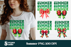 Summer watermelon bow clipart | Summer sublimation design Product Image 1
