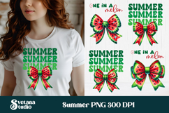 Summer watermelon bow clipart | Summer sublimation design Product Image 1