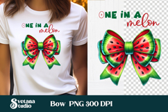Summer watermelon bow clipart PNG | Summer sublimation Product Image 1