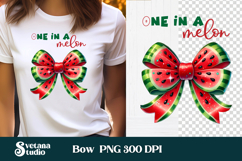 Summer watermelon bow clipart PNG | Summer sublimation Product Image 1