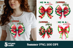 Summer watermelon bow clipart | Summer sublimation design Product Image 1