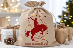 Cowboy Christmas Y’all SVG Print Western Holiday Wall Art Product Image 4