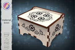 Flower gift hinge lid box, laser cut SVG files Product Image 1