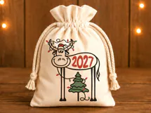 Funny Christmas 2027 Cow SVG Cut File for Cricut PNG Product Image 5