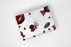 Hand Painted Pomegranate Botanical Clipart Set PNG Product Image 9