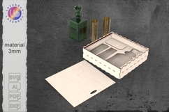 Whiskey Gift Box Laser SVG, Sliding Lid Decanter Packaging Product Image 2