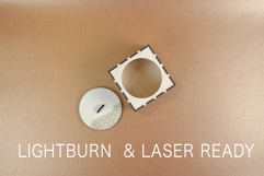 Box Deco Square Vector File 4 Laser Cutter. Product Image 4