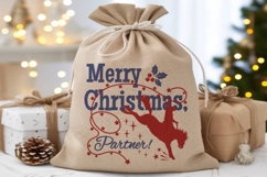 Western Christmas Bundle Cowboy &amp; Cowgirl Holiday Quotes SVG Product Image 7