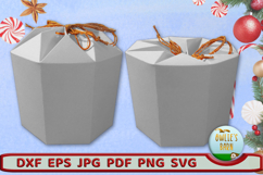 Octagonal Box with Snowflake Decorations Product Image 7