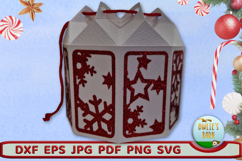 Octagonal Box with Snowflake Decorations Product Image 3