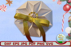 Octagonal Box with Snowflake Decorations Product Image 6