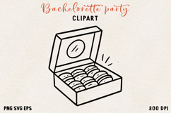 Bachelorette Party Line Art Clipart Bride SVG PNG EPS Product Image 1