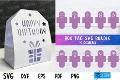 Box Tag SVG Design|Box Tag Papercut Design|Paper Gift Box Product Image 1