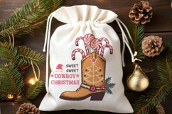 Sweet Cowboy Christmas PNG JPG Western Holiday Boot Clipart Product Image 4