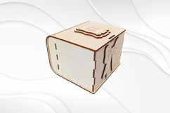 Gift box bow with lock, design laser cutting, jewelry box Product Image 4