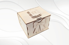 Gift box bow with lock, design laser cutting, jewelry box Product Image 3