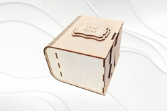 Gift box bow with lock, design laser cutting, jewelry box Product Image 2