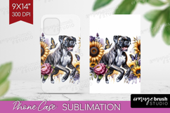 Boxer Dog Phone Case PNG Floral Dog Case PNG Sublimation Product Image 1