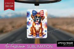 Boxer Dog Air Freshener PNG Patriotic Dog PNG Sublimation Product Image 1