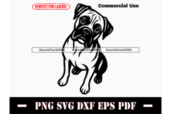 Boxer Dog Begging Design SVG PNG DXF EPS PDF Product Image 1